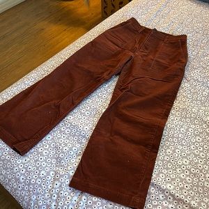 United by Blue. Size 6. Organic Corduroy Wide Leg pants. Burnt orange.